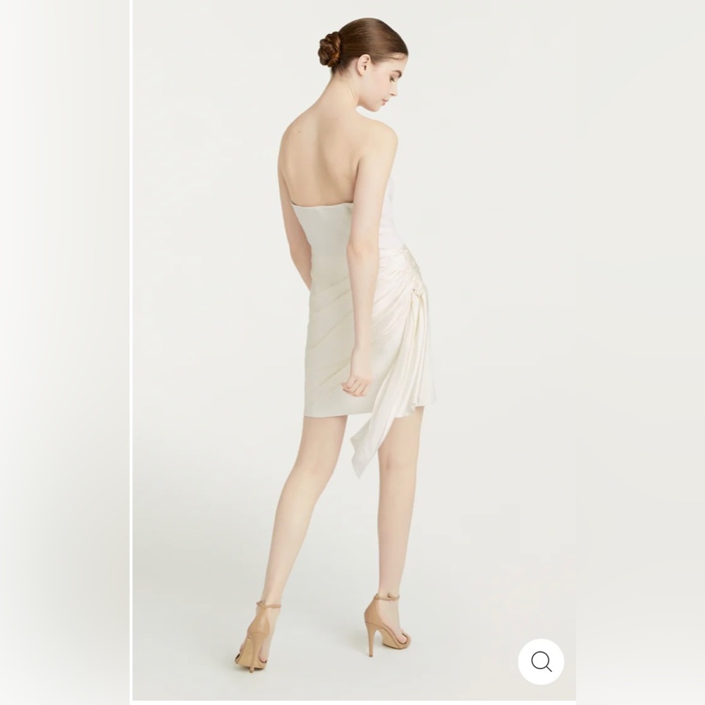 Cinq A Sept Kennith Sash Mini Dress - Ivory/ Cream - Size 0 - Picture 4 of 7